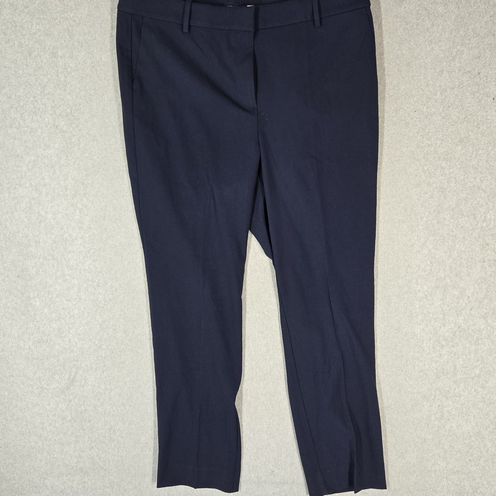 J.crew Women Pants 16 Navy Dress Slim Fit Full Length Trouser 30" Inseam NWT